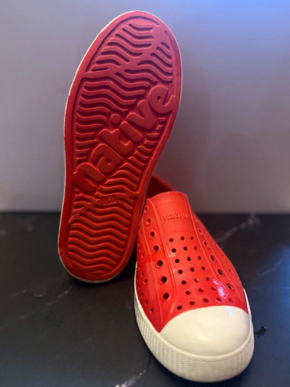 Native Red Kids Slip-On Water-Resistant Shoe